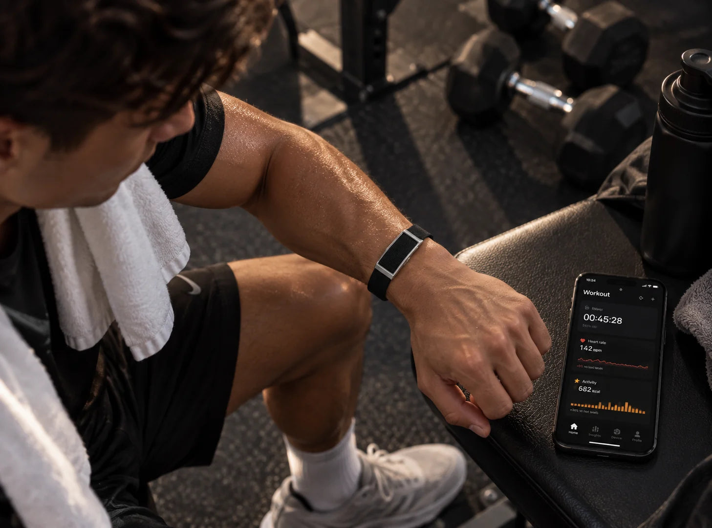VYENO One indossato dopo un allenamento in palestra